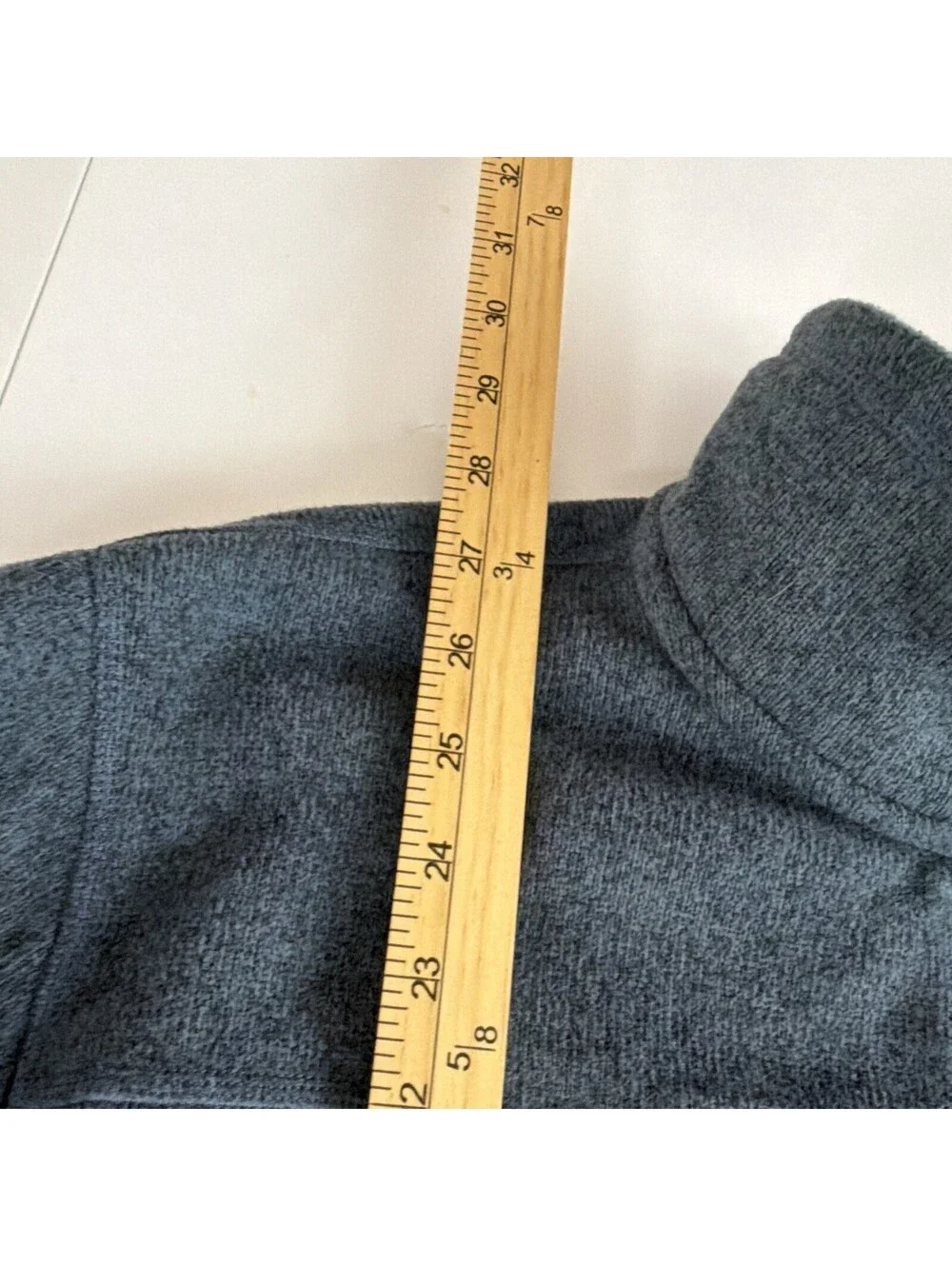 The North Face Men’s Gray Solid Full Zip Logo Stand-Up Short Fleece Jacket XL